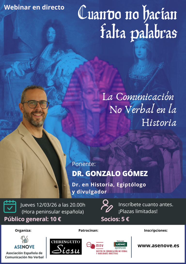 Webinar cuando no hacian falta palabras sobre comunicación no verbal en la historia